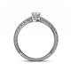 4 - Florian Classic 7x5 mm Pear Cut White Sapphire Solitaire Engagement Ring 
