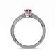 4 - Florian Classic 7x5 mm Pear Cut Ruby Solitaire Engagement Ring 