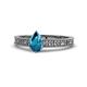 1 - Florian Classic 7x5 mm Pear Cut London Blue Topaz Solitaire Engagement Ring 