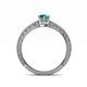 4 - Florian Classic 7x5 mm Pear Cut London Blue Topaz Solitaire Engagement Ring 