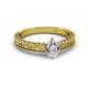 2 - Florian Classic GIA Certified 7x5 mm Pear Cut Diamond Solitaire Engagement Ring 