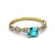 3 - Milena Desire London Blue Topaz and Diamond Engagement Ring 