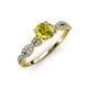 4 - Milena Desire Yellow and White Diamond Engagement Ring 