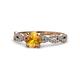 1 - Milena Desire Citrine and Diamond Engagement Ring 