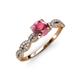 4 - Milena Desire Rhodolite Garnet and Diamond Engagement Ring 