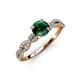 4 - Milena Desire Emerald and Diamond Engagement Ring 