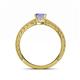 4 - Florian Classic 5.5 mm Princess Cut Tanzanite Solitaire Engagement Ring 