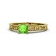 1 - Florian Classic 5.5 mm Princess Cut Peridot Solitaire Engagement Ring 