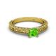 2 - Florian Classic 5.5 mm Princess Cut Peridot Solitaire Engagement Ring 