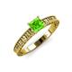 3 - Florian Classic 5.5 mm Princess Cut Peridot Solitaire Engagement Ring 