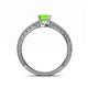 4 - Florian Classic 5.5 mm Princess Cut Peridot Solitaire Engagement Ring 