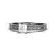 1 - Florian Classic 5.5 mm Princess Cut Lab Created White Sapphire Solitaire Engagement Ring 