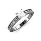3 - Florian Classic 5.5 mm Princess Cut Lab Created White Sapphire Solitaire Engagement Ring 