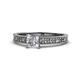 1 - Florian Classic GIA Certified 5.5 mm Princess Cut Diamond Solitaire Engagement Ring 