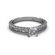 2 - Florian Classic GIA Certified 5.5 mm Princess Cut Diamond Solitaire Engagement Ring 