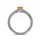 4 - Florian Classic 5.5 mm Princess Cut Citrine Solitaire Engagement Ring 