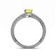 4 - Florian Classic 5.5 mm Princess Cut Yellow Diamond Solitaire Engagement Ring 