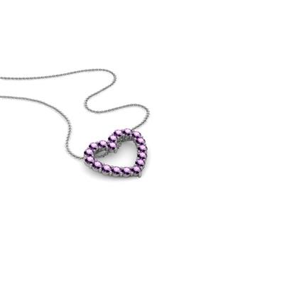 Zayna Amethyst Heart Pendant