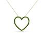 2 - Elaina Green Garnet Heart Pendant 