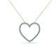 2 - Elaina Aquamarine Heart Pendant 