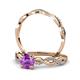 2 - Mayra Desire Amethyst and Diamond Infinity Bridal Set Ring 