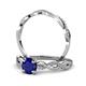 2 - Mayra Desire Blue Sapphire and Diamond Infinity Bridal Set Ring 