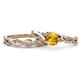 1 - Mayra Desire Citrine and Diamond Infinity Bridal Set Ring 