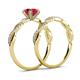 4 - Mayra Desire Ruby and Diamond Infinity Bridal Set Ring 