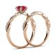 4 - Mayra Desire Ruby and Diamond Infinity Bridal Set Ring 