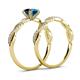 4 - Mayra Desire Blue and White Diamond Infinity Bridal Set Ring 