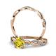 2 - Mayra Desire Yellow and White Diamond Infinity Bridal Set Ring 