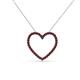 2 - Elaina Red Garnet Heart Pendant 