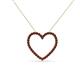 2 - Elaina Red Garnet Heart Pendant 