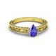 2 - Florie Classic 7x5 mm Pear Shape Tanzanite Solitaire Engagement Ring 