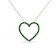 2 - Elaina Emerald Heart Pendant 