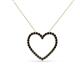 2 - Elaina Black Diamond Heart Pendant 