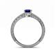 4 - Florian Classic 7x5 mm Emerald Shape Blue Sapphire Solitaire Engagement Ring 