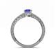 4 - Florian Classic 7x5 mm Emerald Shape Tanzanite Solitaire Engagement Ring 