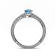 4 - Florian Classic 7x5 mm Emerald Shape Blue Topaz Solitaire Engagement Ring 