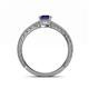 4 - Florian Classic 7x5 mm Emerald Shape Iolite Solitaire Engagement Ring 