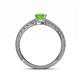 4 - Florian Classic 7x5 mm Emerald Shape Peridot Solitaire Engagement Ring 