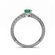 4 - Florian Classic 7x5 mm Emerald Shape Emerald Solitaire Engagement Ring 