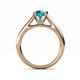 5 - Ellie Desire London Blue Topaz and Diamond Engagement Ring 