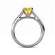 5 - Ellie Desire Yellow and White Diamond Engagement Ring 