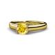 1 - Ellie Desire Yellow Sapphire and Diamond Engagement Ring 