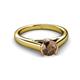 3 - Ellie Desire Smoky Quartz and Diamond Engagement Ring 