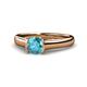 1 - Ellie Desire London Blue Topaz and Diamond Engagement Ring 