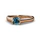 1 - Ellie Desire Blue and White Diamond Engagement Ring 