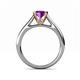 5 - Ellie Desire Amethyst and Diamond Engagement Ring 