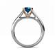 5 - Ellie Desire Blue and White Diamond Engagement Ring 